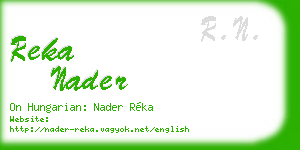 reka nader business card